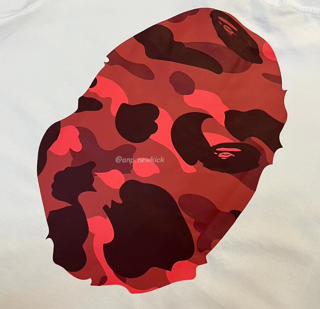 Bape Color Camo Big Ape Head Tee White Black White Green (2) - newkick.cc